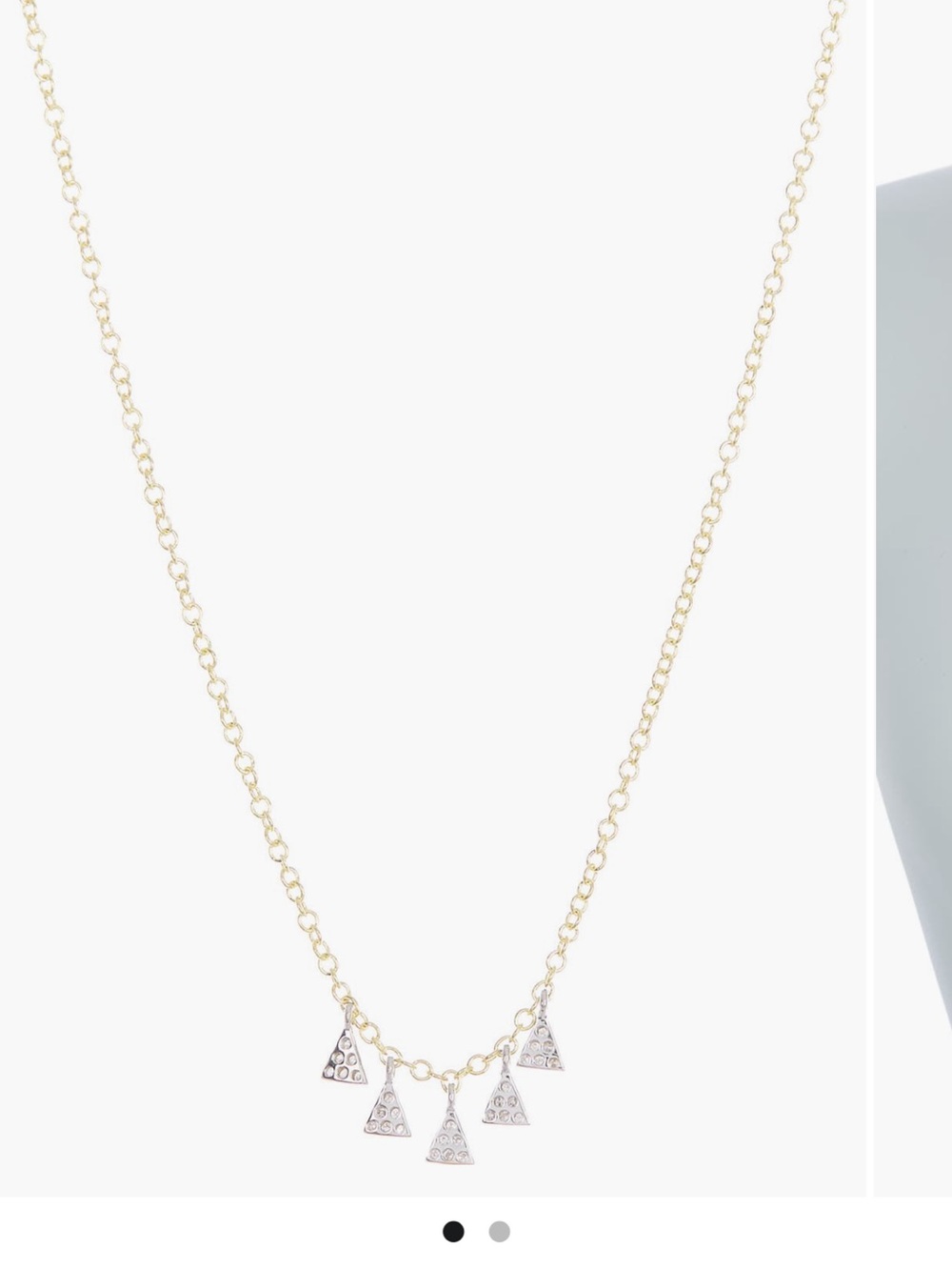 Meira T Gold Diamond Triangle Pendant Necklace